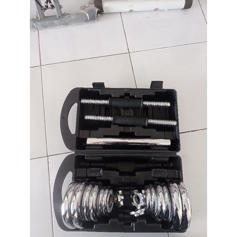 Dumbell set 20kg chroome