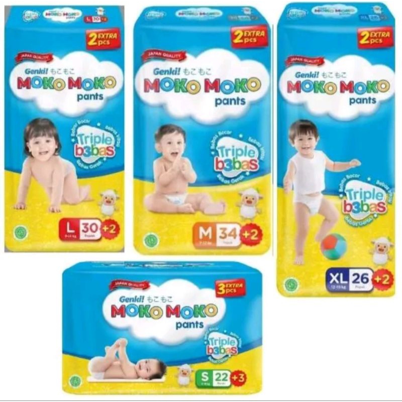 pampers bayi moko moko ukuran S/ M/ L/ XL