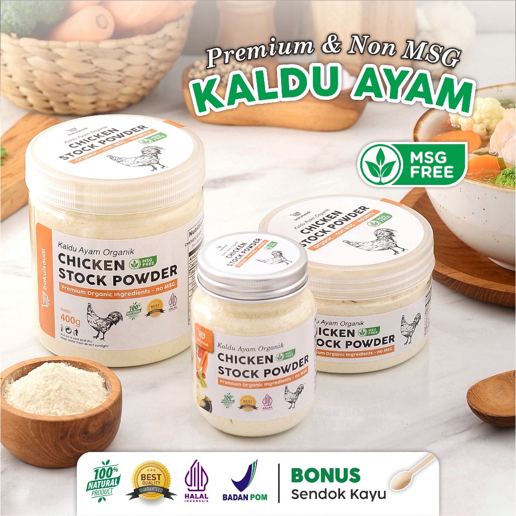 

Organic Chicken Stock Seasoning Powder Kaldu Ayam Bubuk Non MSG Organik Bumbu Penyedap Rasa Ayam