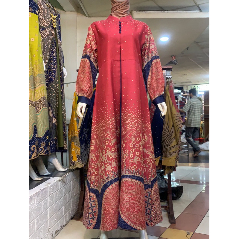 GAMIS MUSLIM  WANITA MOTIG BATIK BAHAN DOLBY LAPIS KATUN TOYOBO  DAN FURING TRIKODE EXCLUSIVE THAMRI