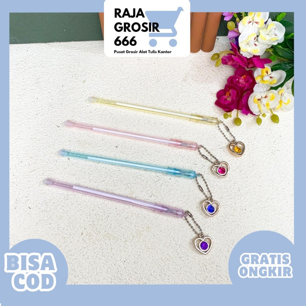 

Pena pen gantung love gemstone / Pulpen Gantungan Love Batu Akik PG-1467 / Pulpen gantungan hiasan grosir / Kado unik Hampers alat tulis sekolah