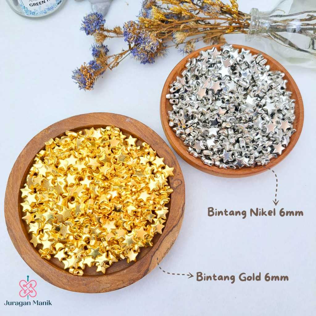 20gram MANIK MOTE CCB NIKEL GOLD MOTIF BINTANG