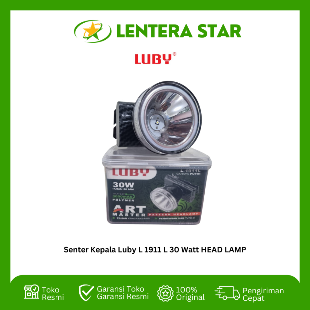 Senter Kepala Luby L 1911 L 30 Watt HEAD LAMP