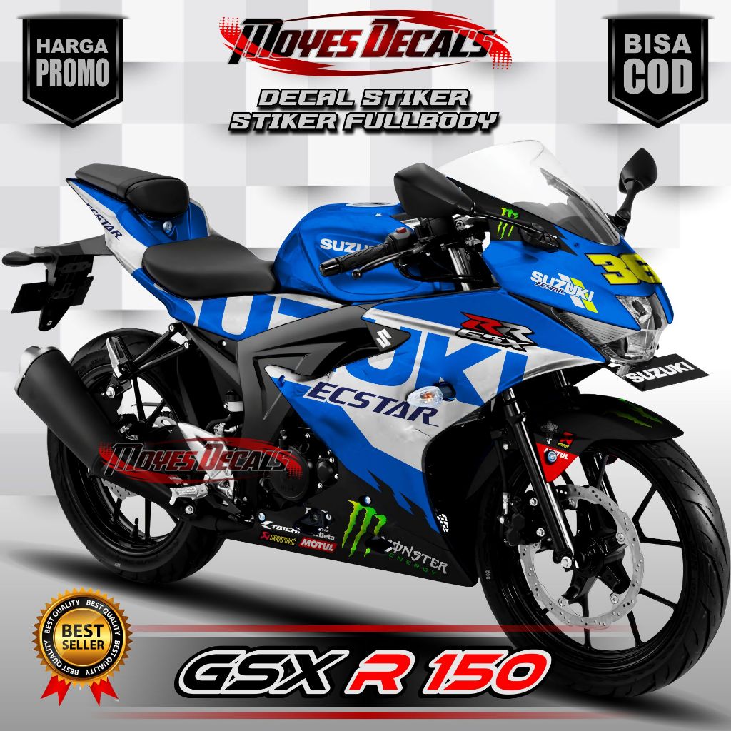 Decal Motor GSX 150R - Stiker Motor GSX 150R Fullbody Premium - Variasi Motor Suzuki GSX 150R ECSTAR