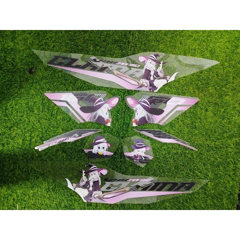 STRIPING STICKER TRANSPARAN VARIO 160 DESIGN ANIME ELAINA CUSTOM