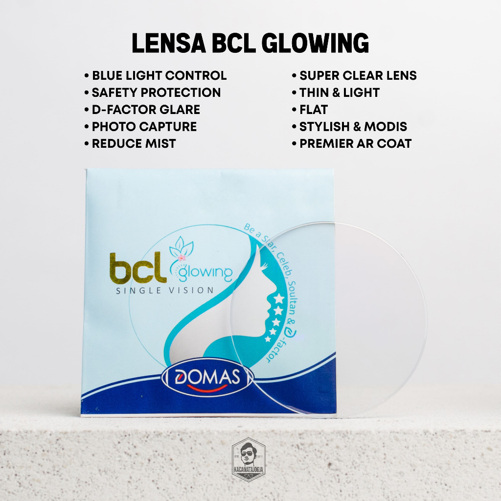 Lensa Kacamata Bluecromic BCL Glowing Anti Embun Domas