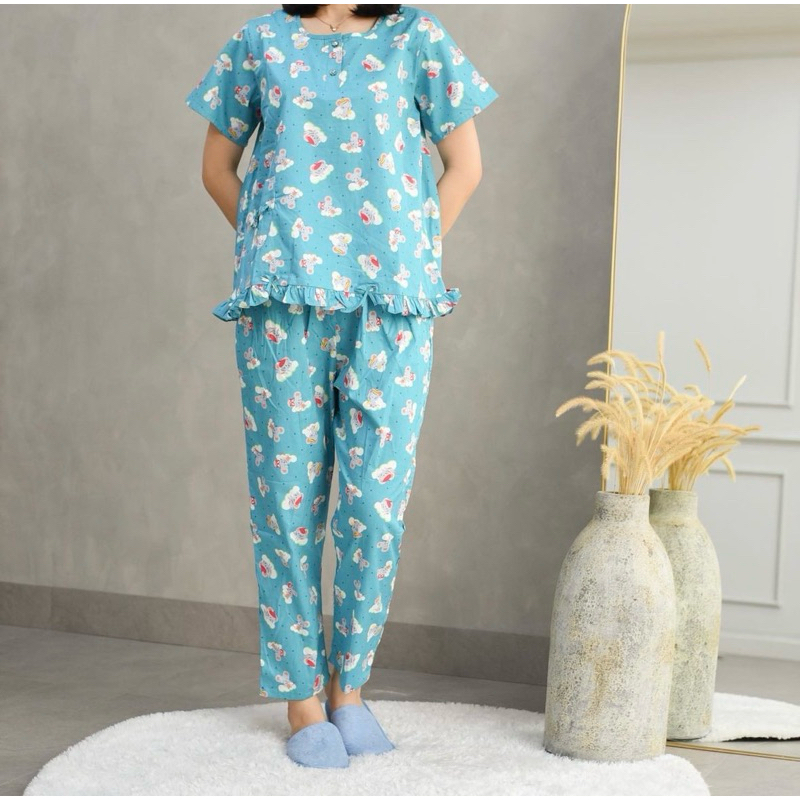 SUNLY BERLENGAN CELANA PANJANG UK 18, BAJU TIDUR SUNLY TG CELANA PANJANG LENGAN PENDEK