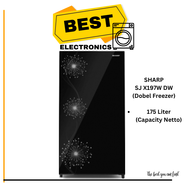 Kulkas 1 Pintu Sharp SJX 197W DW SJX197W SJ X197W SJ X197 197 WDW Lemari Es 1Pintu Sharp Kulkas