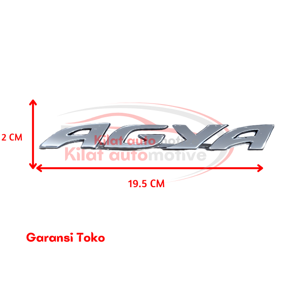 Emblem Agya untuk Toyota Agya Tahun 2012 - 2022