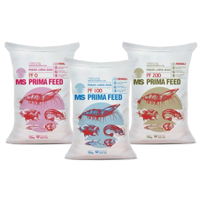 REPACK Pakan Prima Feed PF0 PF100 PF200 1kg 400gr Pakan Larva Ikan/ Udang Vaname (Tepung Ikan Tengge