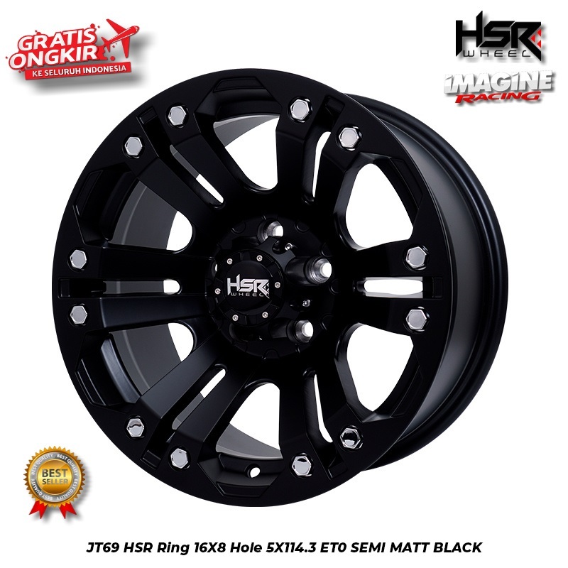 VELG MOBIL HSR JT69 RING 16 lebar 8 HOLE 5X114,3 ET0 RUSH TERIOS XTRAIL INNOVA