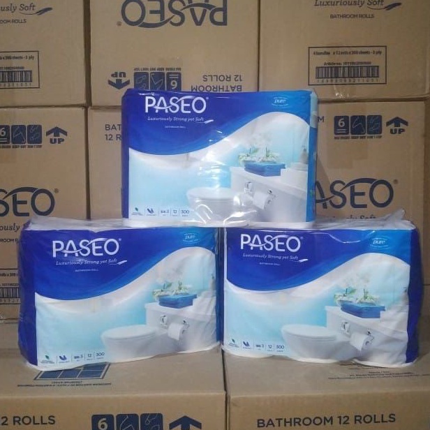 BARU RESTOK Tissue toilet Paseo 12 rolls 3 ply  tissue bathroom paseo  tissue toilet paseo non embos