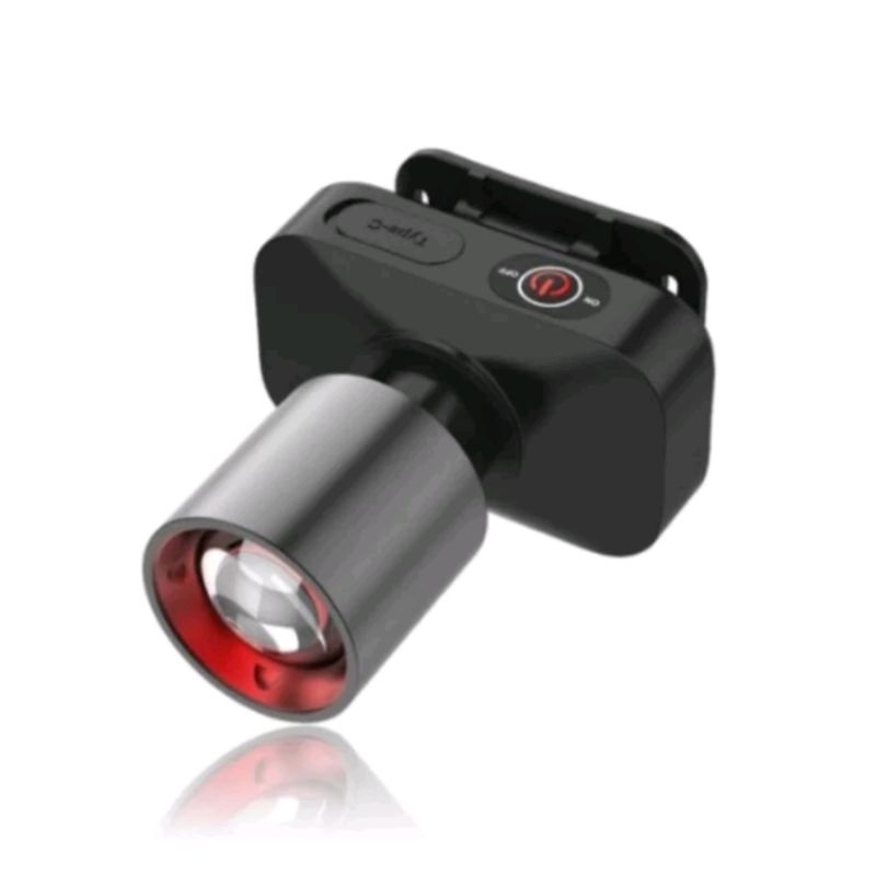 Aoki senter kepala zoom super terang USB