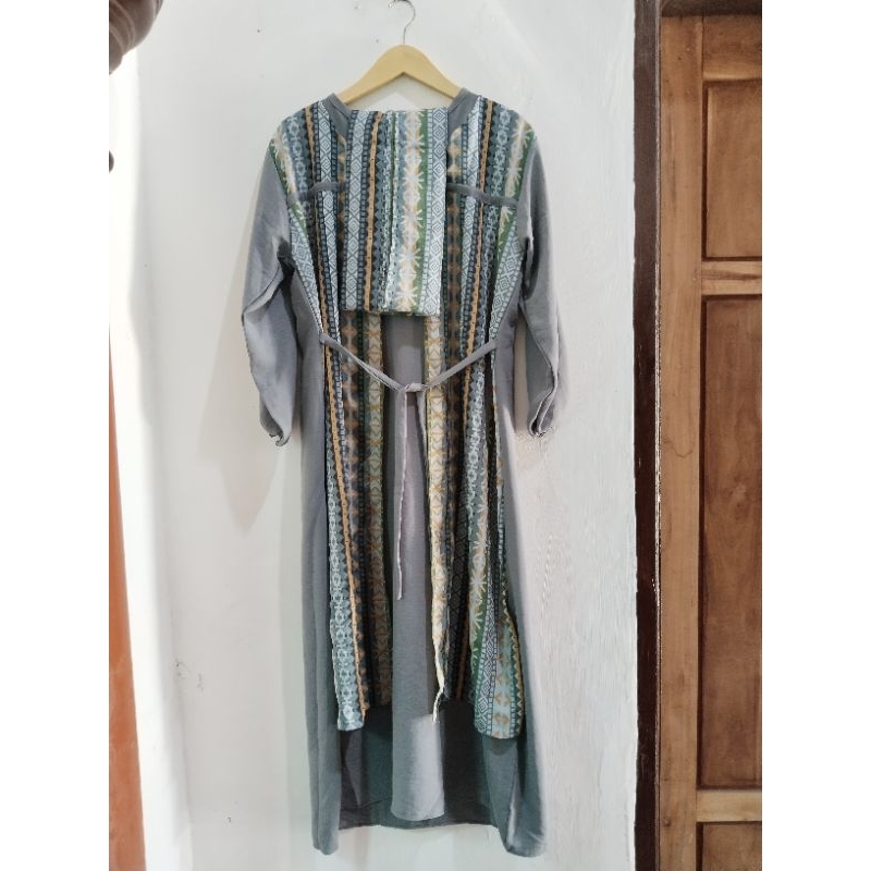 Set gamis crinkle motif plus hijab/gamis crinkle mix marble / gamis motif songket