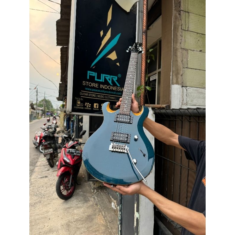 GITAR ELEKTRIK LEGATOR HELLIO DC300 BLUE MURAH