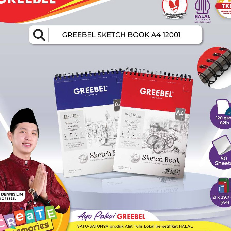

SPESIAL AWAL TAHUN GREEBEL SKETCHBOOK A4 121 Buku Gambar Sketsa Drawing Book