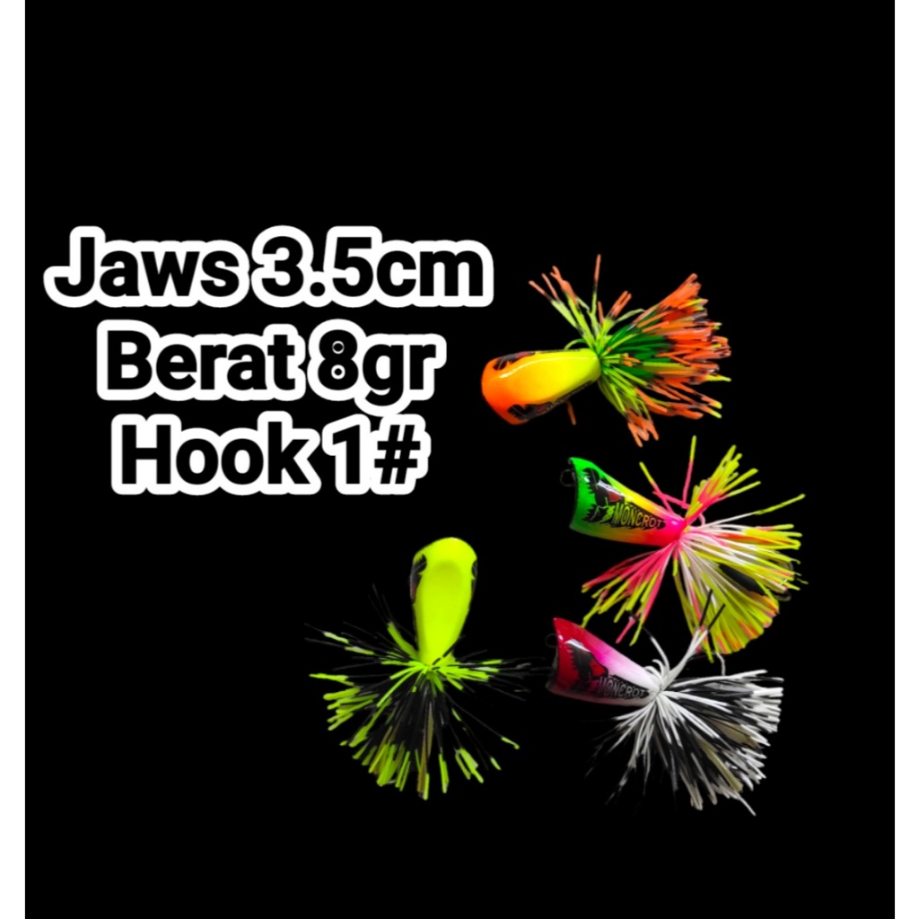 JUMP FROG BODY  3.5 CM JAWS 8 GRAM  JUMP FROG  JAWS MONCROT
