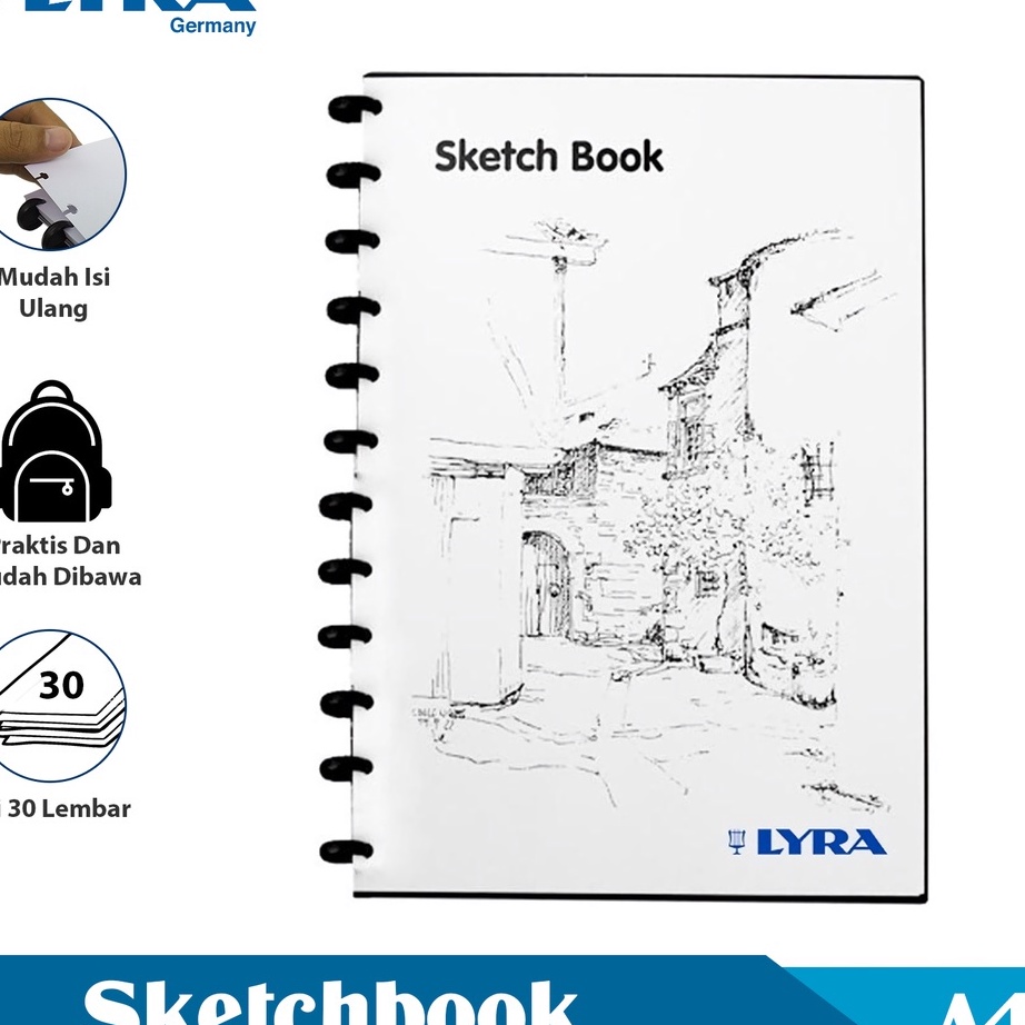 

DIJAMIN BARU Lyra Buku Sketsa Ukuran A4 3 Lembar Sketch Book Binder Buku Bergambar Lyr92126