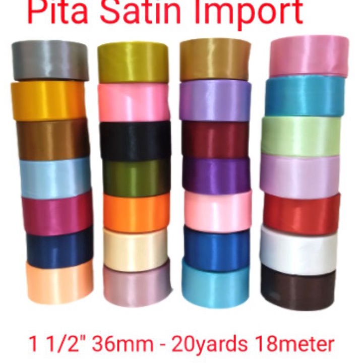 

DIJAMIN BARU Pita SATIN 1 inc 2yards 4cm