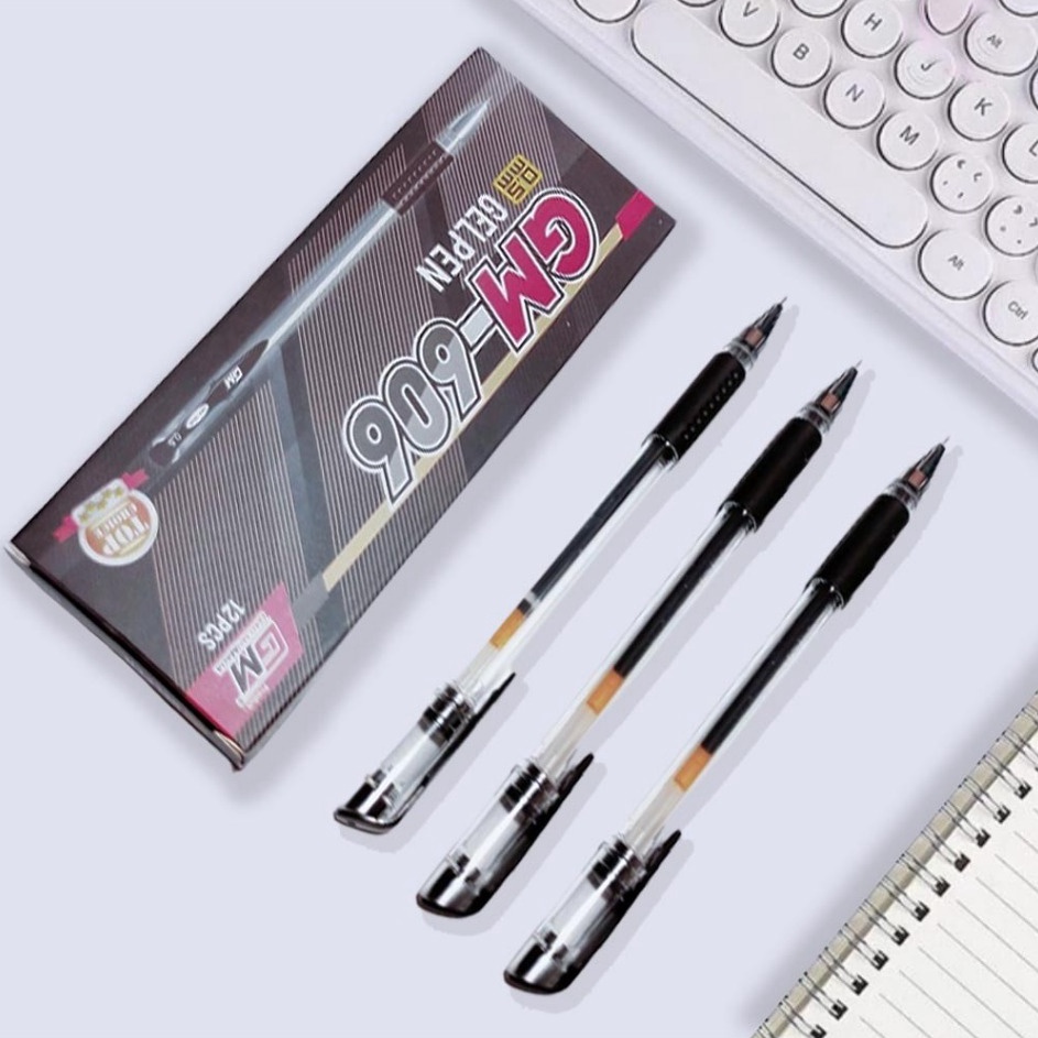 

KUALITAS TERJAMIN Pulpen Gel Pen PER BOX 12 pcs Tinta Hitam