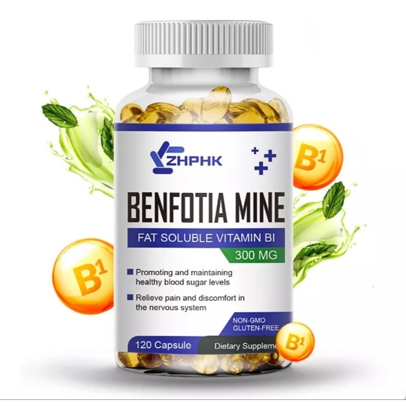Benfotiamine 300mg 120 Capsules Fat-Soluble Vitamin B-1 Blood Sugar Support