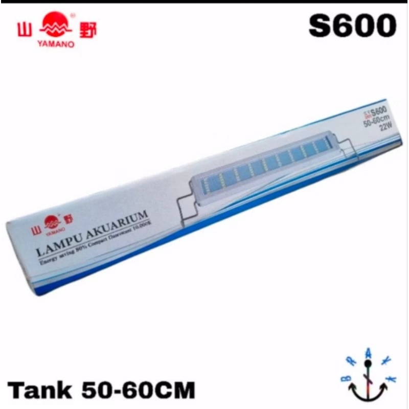 Lampu LED 50- 60cm yamano s600 lampu aquarium aquascape low watt