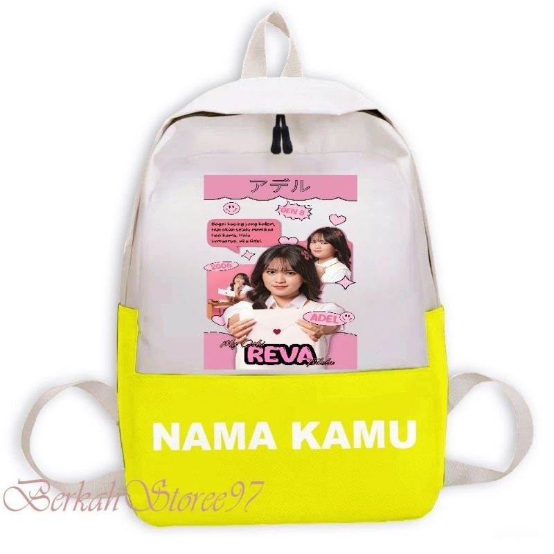 Fashion Tas Ransel Anak Gambar Karakter JKT48 Adel Love Letter, Tas Sekolah Anak Unisex, Bahan PVC T