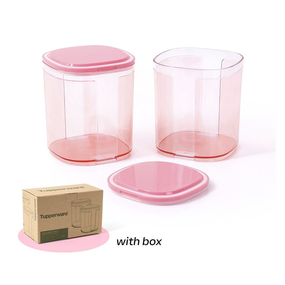 Tupperware Window Canister 1.5L 2pcs free box