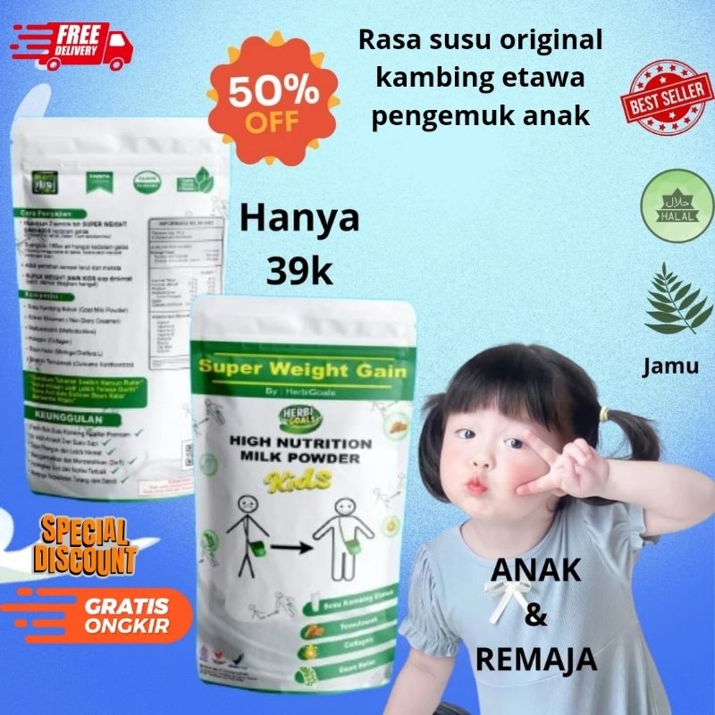 

(KHUSUS ANAK) Super Weight Gain by HerbiGoals Menambah Nafsu dan Nutrisi Buah Hati Nikmat Gurih Paket 7-30Hari by Slamet_Herbal