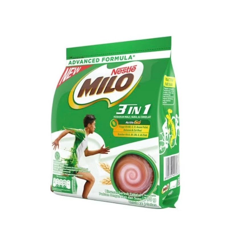 

Milo 3in1 Active Go Minuman Serbuk Coklat Lebih Susu 790 GR