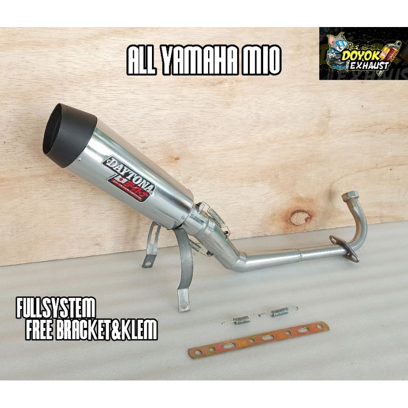 knalpot racing DAYTONA untuk motor YAMAHA MIO ALL VARIAN/TYPE. Mio sporty/smille. Mio Soul GT. Mio M