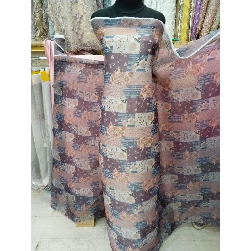 (COD) kain organza print motif premium