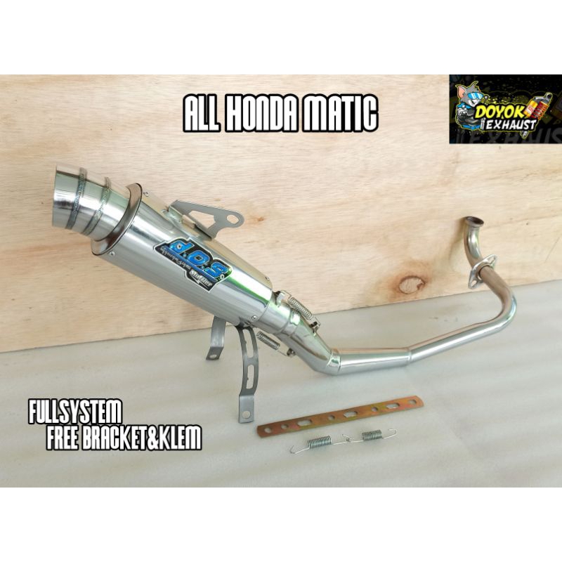 knalpot racing DOS MUFFLER untuk motor HONDA MATIC ALL VARIAN/TYPE. Beat Karbu. Beat PGM-Fi. Beat ES