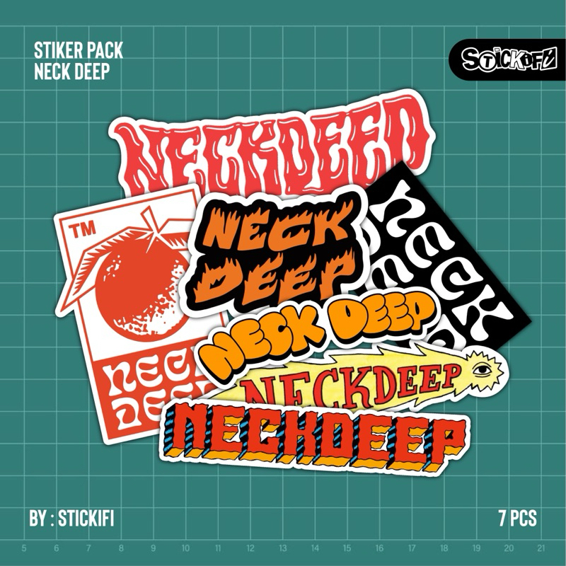 

STICKER PACK NECK DEEP / STICKER AESTHETIC / STIKER BAND / STIKER MUSIK / STIKER METAL / STIKER PUNK / STIKER ROCK / STIKER LOGO / DIE CUT / WATERPROOF / TUMBLER / LAPTOP / HELM