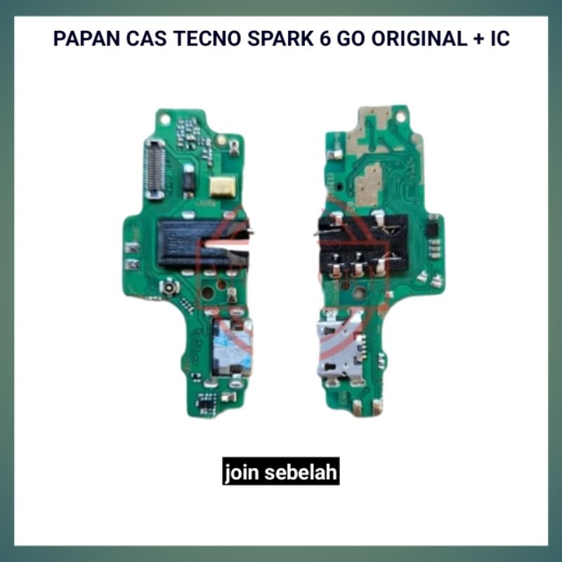 PAPAN CAS PCB KONEKTOR CHARGER TECNO SPARK 6 GO ORI