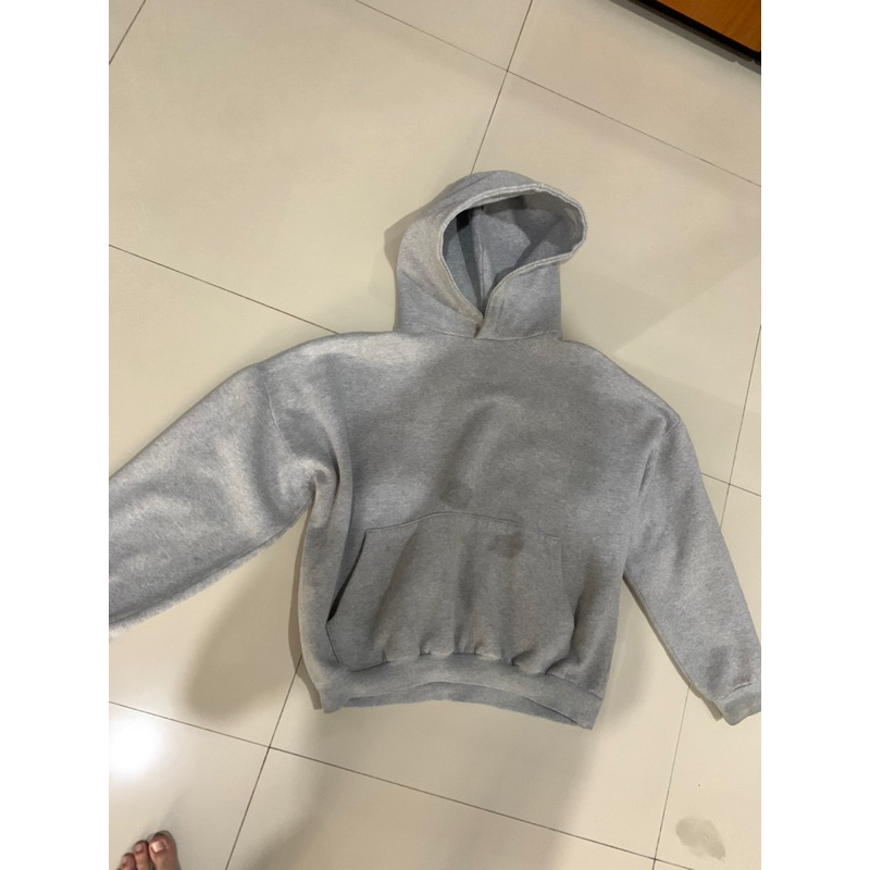 misty grey boxy hoodie blank hoodie