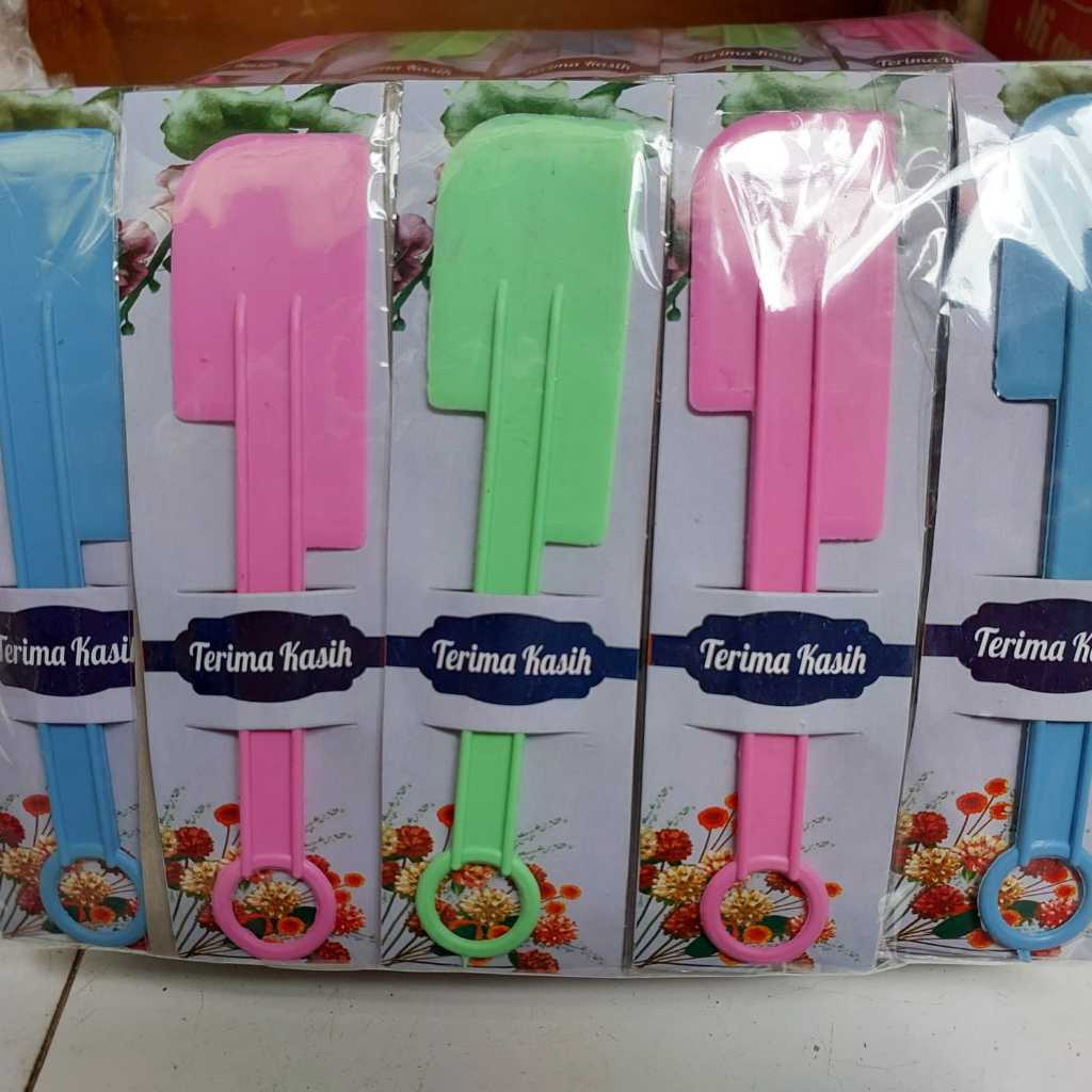 (50 PCS) Souvenir Pernikahan Sodet Solet Spatula Kemas Alas Shabby + Plastik Sovenir Kado Khitan