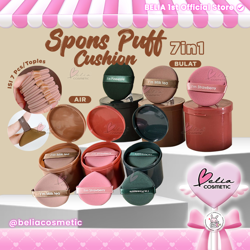 ❤ BELIA ❤ Sponge Makeup 7 in 1 | Spons Puff Cushion Foundation Air Puff | Accessories Aksesoris BACC