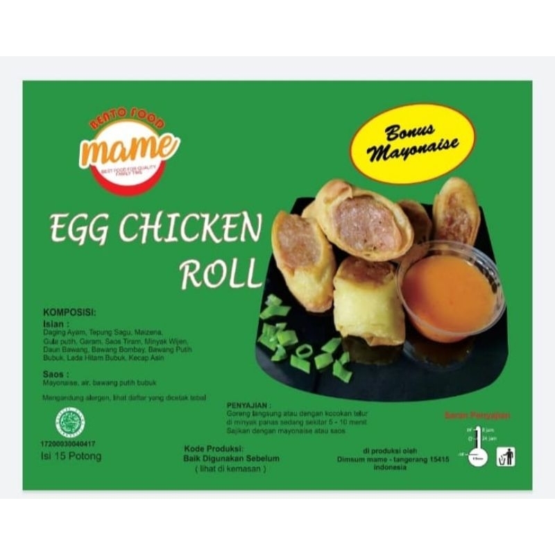 

EGG CHICKEN ROLL MAME/QUEEN FOOD FREE MAYO SPESIAL