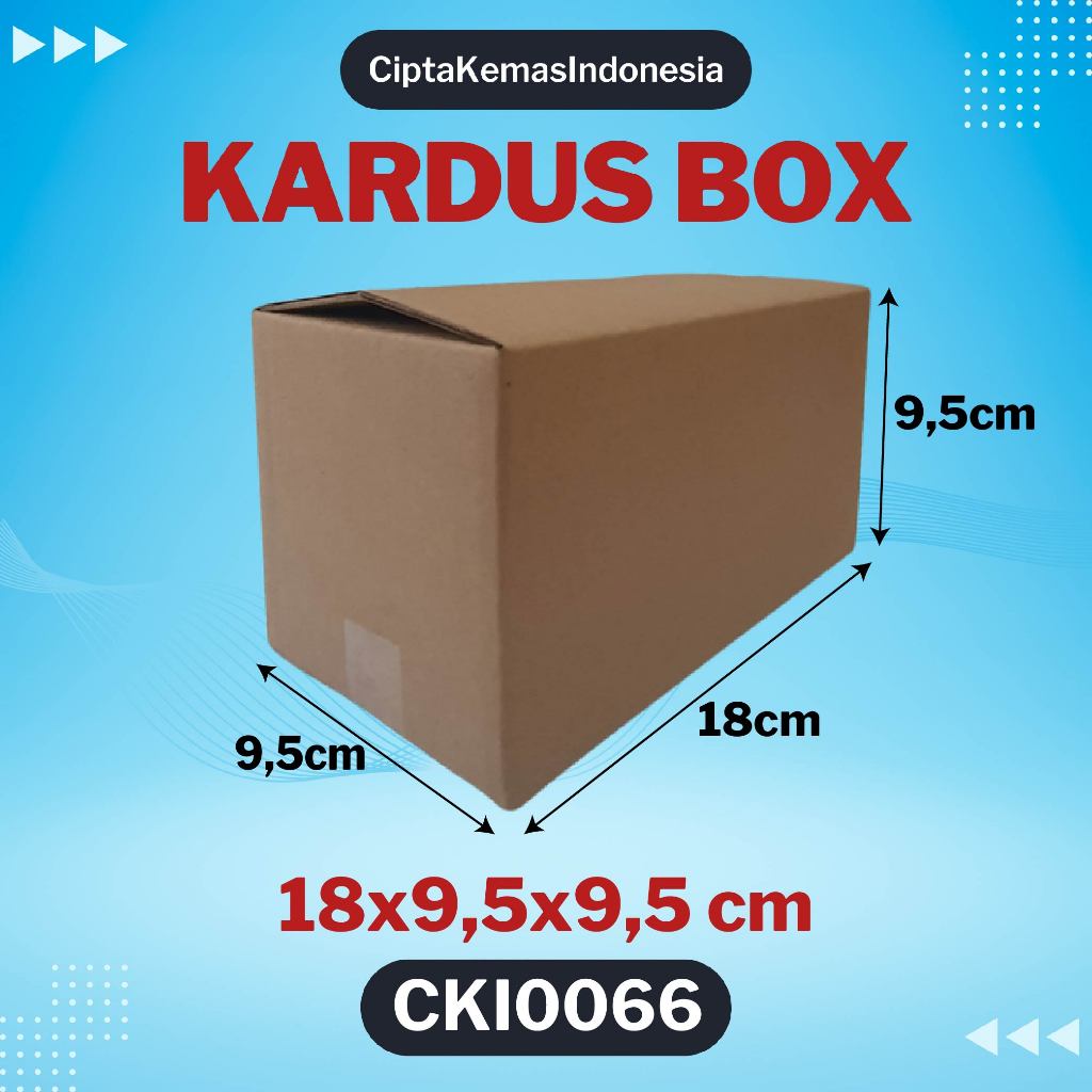 

Kardus Box Die Cut 18x9,5x9,5 cm Dus Packing Packaging Polos