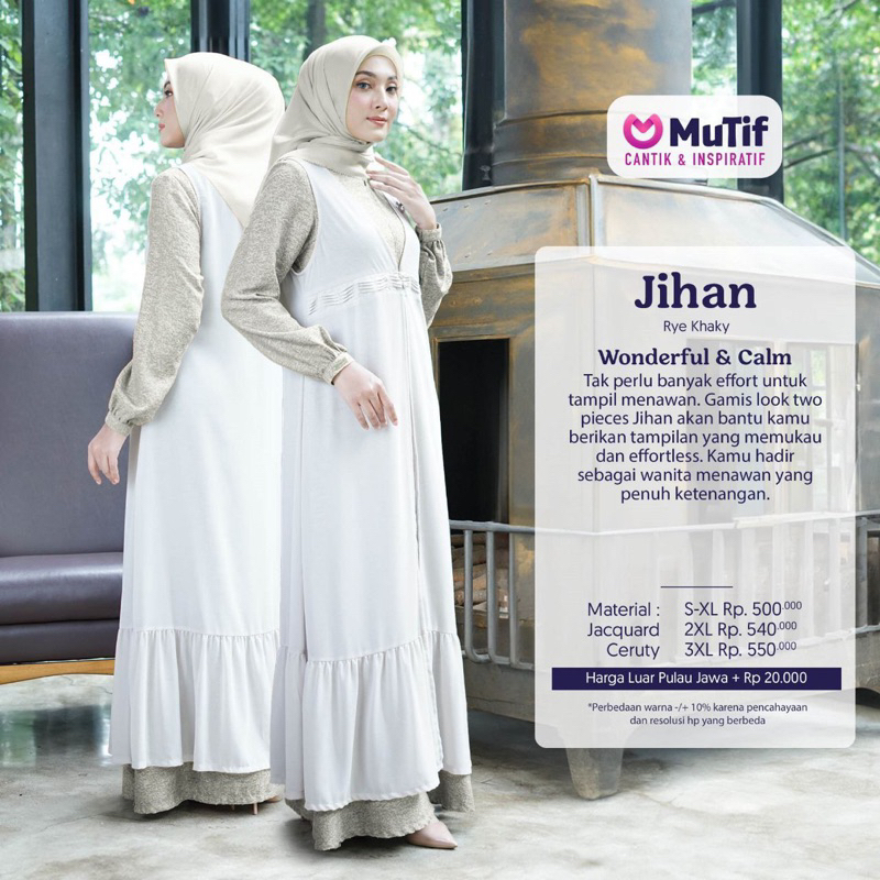 Gamis kondangan Mutif Jihan set Outer