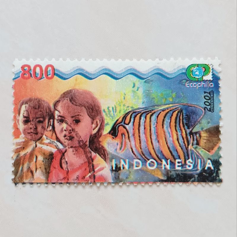

(AF) Perangko Indonesia 2001 Peduli Lingkungan (1/3) 800 rupiah Used