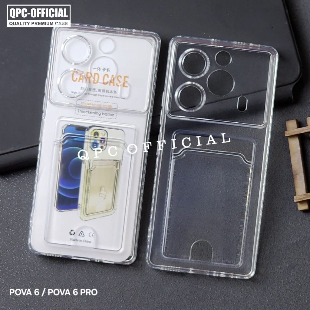 Tecno Pova 6 Tecno Pova 6 Pro Card Case Bening Slot Kartu Case Tecno Pova 6 Tecno Pova 6 Pro