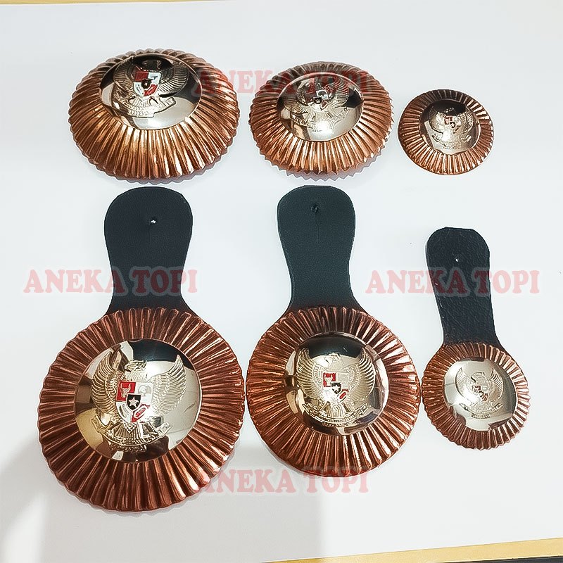 Lencana Tanda Jabatan Lurah Warna Perunggu Tanda Jabatan Kades Perunggu Garuda Silver - Aneka Topi