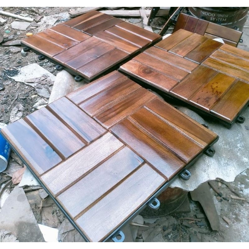deacking tile kayu @ 30x30 lantai keramik