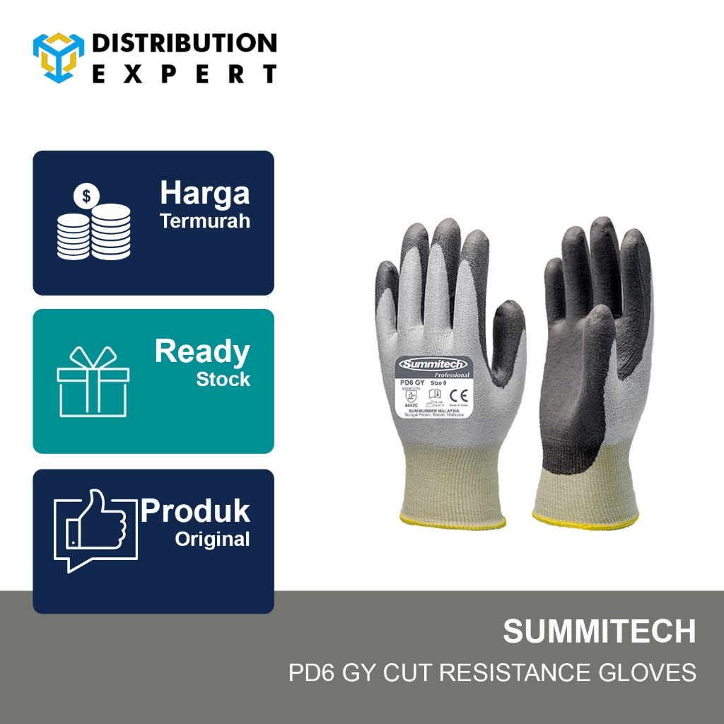 Cut Resistance Gloves Summitech PD6 GY
