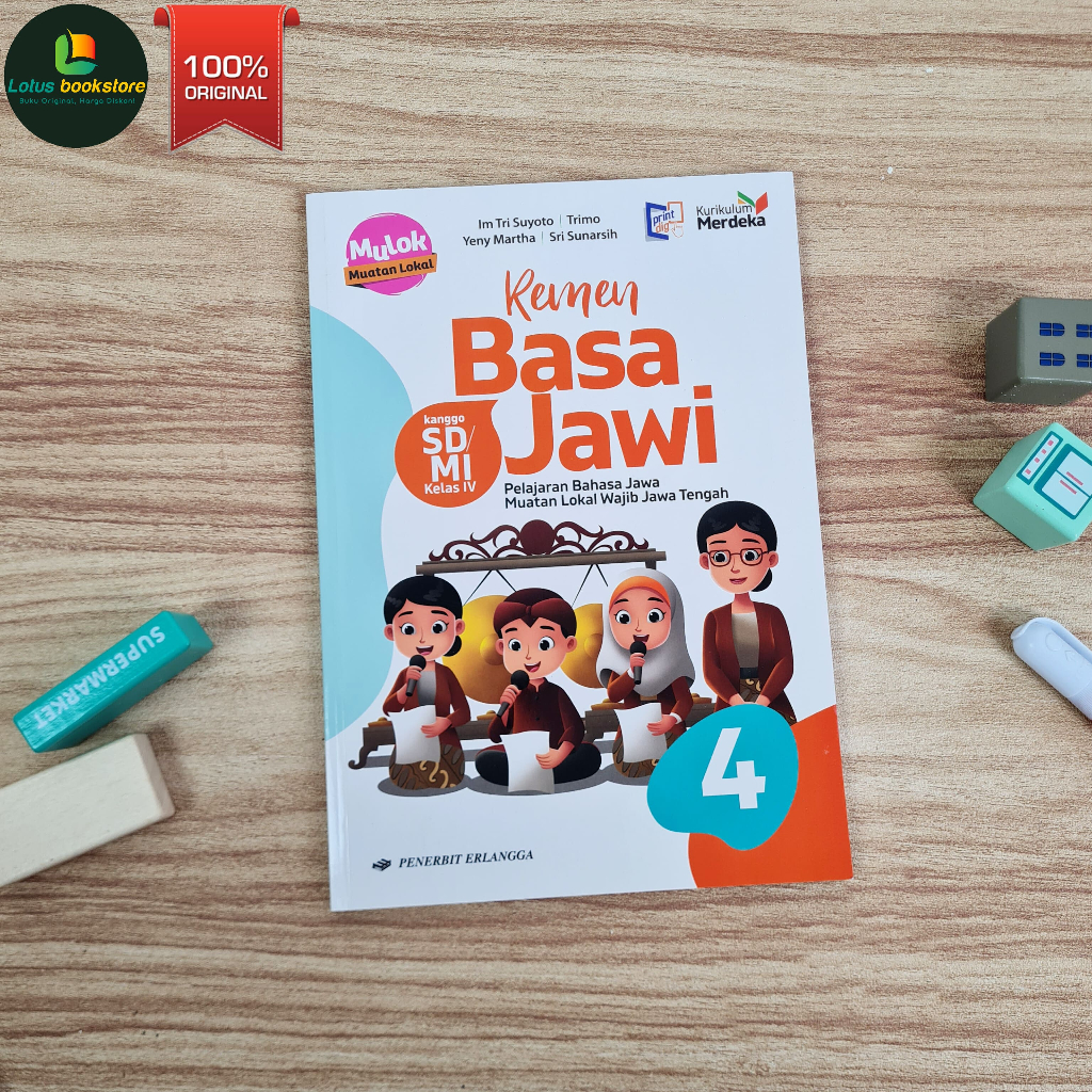 Remen Basa Jawi SD Kelas 4 - Kurikulum Merdeka - Penerbit Erlangga - Buku Original