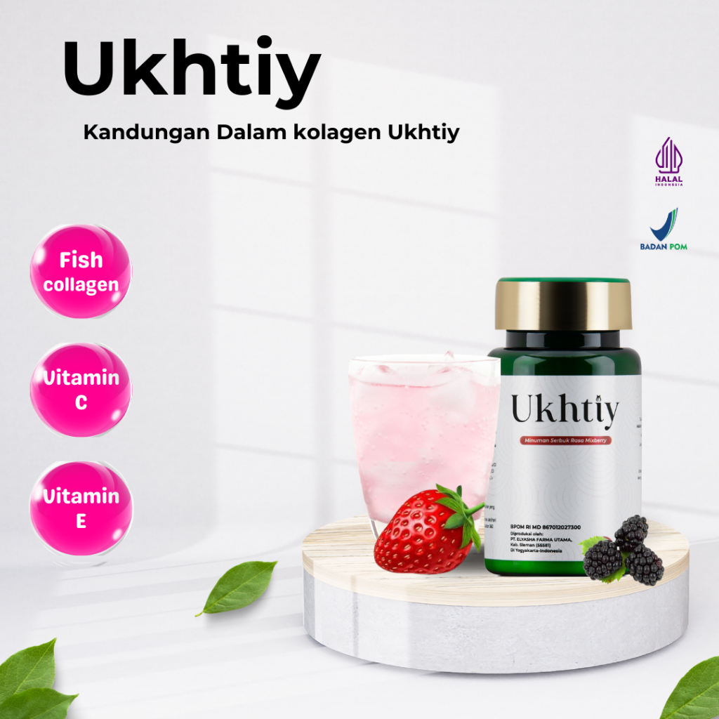 Minuman Collagen Pemutih Seluruh Badan Permanen Ukhtiy Collagen - BPOM