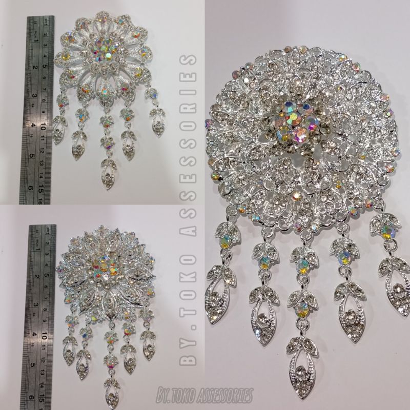 Bros kebaya jumbo | bros kebaya pengantin | Bros bunga | bros kebaya silver | Bros silver