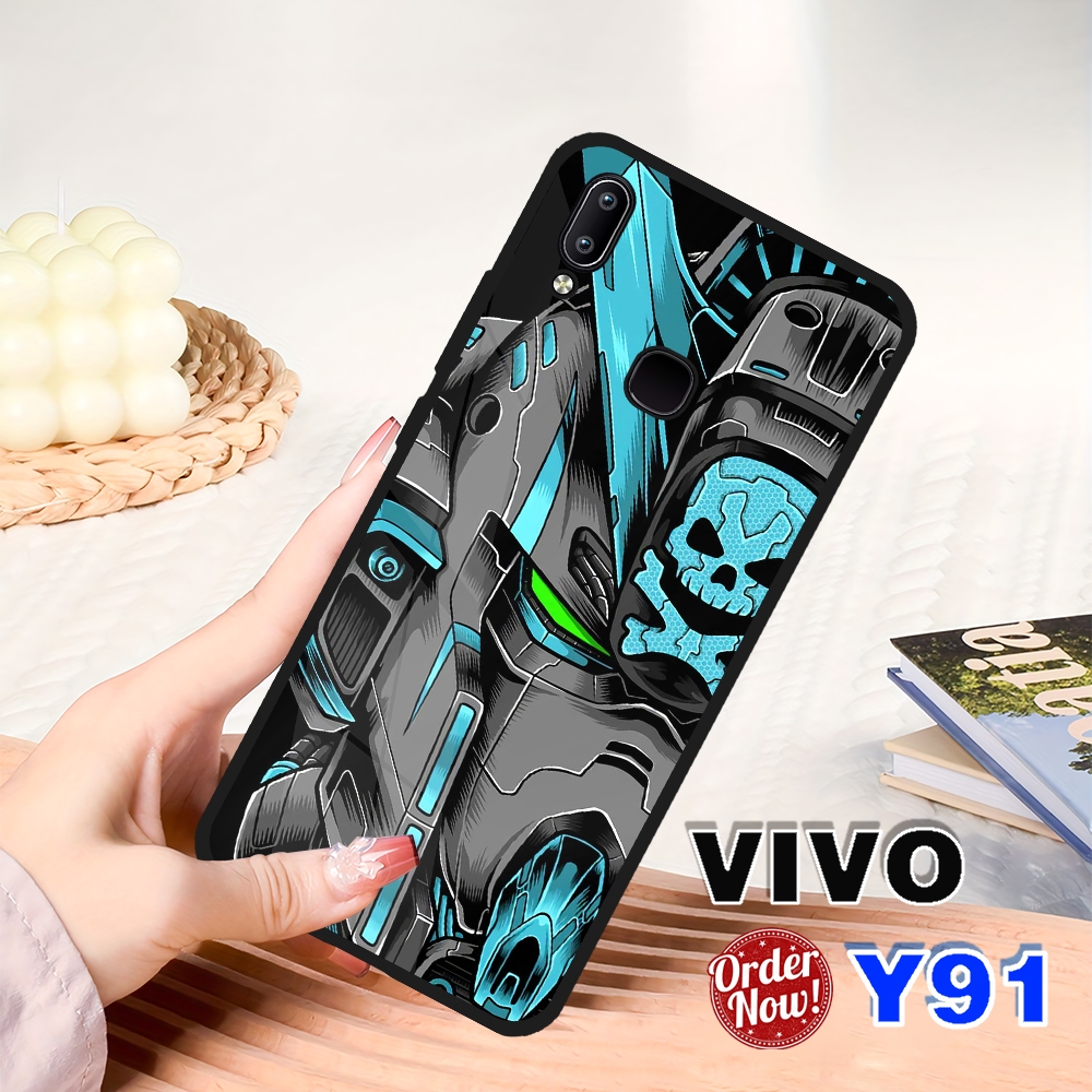 (A08) Case Glossy  Vivo Y91 Y93 Y95 | CASE KEKINIAN CASE GLOSSY MURAH | Casing Hp Kilau GUNDAM